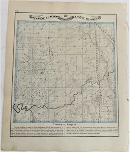 1873 Illinois Berdan New Providence Township 11 Range 12 Greene Co Antique Map - Picture 1 of 1
