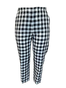 Marina Rinaldi Women's Nero Risaia Straight Plaid Pants Size NWT - Picture 1 of 3