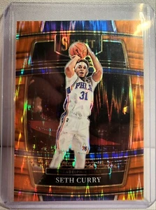 🔥Seth Curry🔥 Orange Shimmer Refractor 2022 Panini Select 76ers #84 Rare! - Picture 1 of 7