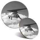 Mouse Mat & Coaster Set - BW - ny Tortoise Paragliding Flying  #37810