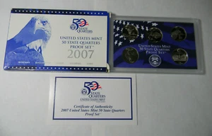 2007 S United States Mint "50 State Quarters" Proof Set w/CoA & Box - Picture 1 of 5