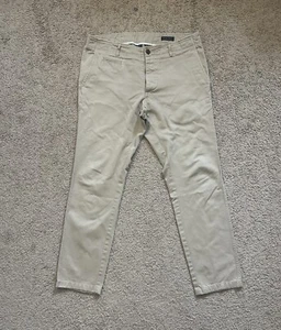 Wings+Horns Men’s Beige Chino Cotton Button Fly Trousers Pants 34x28.5in - Picture 1 of 9