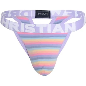 Andrew Christian Almost Naked Baby Unicorn Stripe Thong mens underwear string - Picture 1 of 6