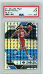 Ben Simmons 2016 Panini Prizm Mosaic RC Rookie PSA 9 MINT - Picture 1 of 1