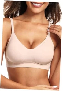  Womens Seamless Bra No Underwire Comfort Push Up Bras Buttery Soft Medium Skin - Picture 1 of 7