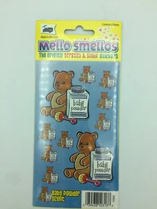 Baby Powder Scent SCRATCH & SNIFF Sticker Sheet Pack~MELLO SMELLO~Teddy Bear - Picture 1 of 1