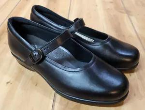 SAS Maria Mary Jane Shoes Black Leather Womens Size 8W (8WW) Tripad Comfort - Picture 1 of 13