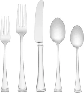 Lenox Portola Stainless Flatware Spoons, Forks, Knives, Serving pcs + NEW - Picture 1 of 7