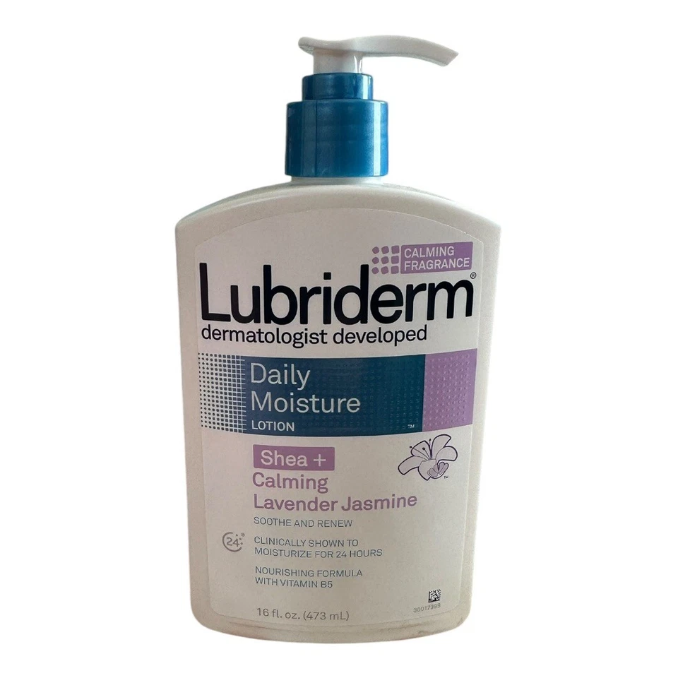 Lubriderm Daily Moisture Lotion Shea + Calming Lavender Jasmine 16 Fl Oz NEW - Image 1 of 3