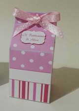 5 scatoline bric festa party set battesimo nascita compleanno rosa