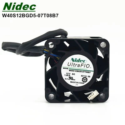 1PCS NIDEC W40S12BGD5-07T08B7 4CM 12V 1.0A Ant APW9 Server Power Fan 4P - Image 1 of 4