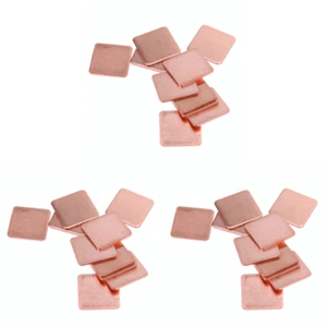 10 pcs 20mmx20mm 0.5mm Heatsink Copper Shim Thermal Pads for Laptop - Afbeelding 1 van 11