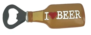 3D Magnetic Bottle Opener 4" "I LOVE BEER" alcohol humor. - Picture 1 of 2