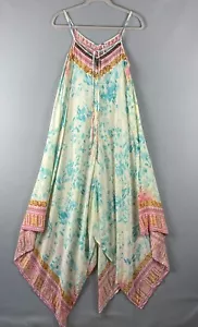 Free People Boho Maxi Dress Women Small Handkerchief Beaded Asymmetrical NWT - Picture 1 of 16
