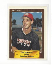 1990 Columbus Mudcats ProCards #1352 Luis Gonzalez Rockies