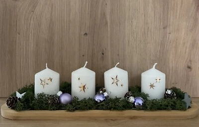 Deko Tisch Tablett Adventskranz Adventsgesteck Dekoriert Advent Unikat  - Bild 1 von 3