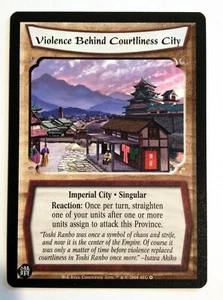 Violence Behind Courtliness City L5R Legend of the Five Rings CCG Web of Lies - Picture 1 of 1