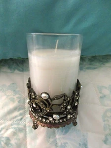 Mark Roberts Bejeweled Footed Candle & Holder NWT 4.25" Tall 3" Base W/Candle - Picture 1 of 8