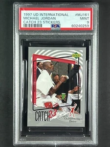 1997 Upper Deck International Michael Jordan Catch 23 Stickers PSA 9 #MJ161 - Picture 1 of 2