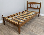 SINGLE BED FRAME Airsprung Pine Bannister Headboard Slatted With Storage
