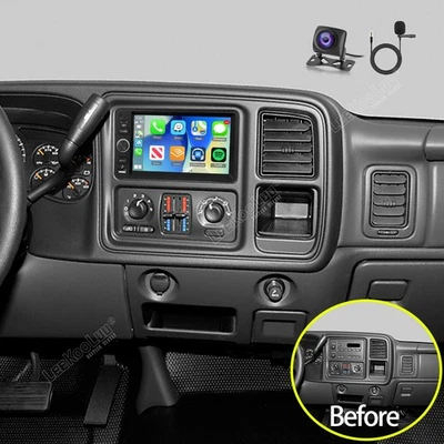 For 2003-2006 Chevy Silverado 1500 2500 3500 Carplay Car Stereo Radio Android 15 - Image 1 of 4