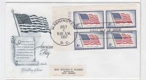 TurtlesTradingPost- 49 Star Flag 1959 FDC #1132 Artmaster Cachet - Plate Block - Picture 1 of 1
