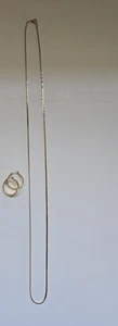 Collar y pendientes de cadena de oro - Imagen 1 de 2