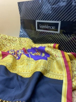 Stola Sciarpa Gianni Versace Atelier Versace Anni 90 Scatola Originale - Imagen 1 de 4
