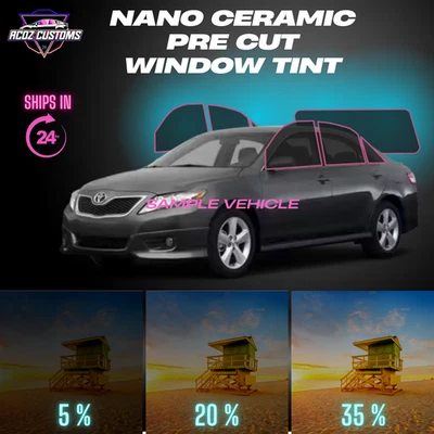 Kit de película de tinte de ventana precortada de cerámica para Toyota Camry 2007-2011 todos los lados + parte posterior Foto 1 de 4