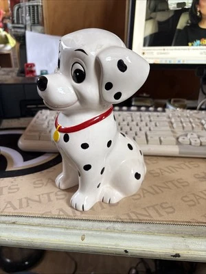 101 DALMATIANS Ceramic Puppy Dog Coin Bank Vintage Disney Store Taiwan - Image 1 of 4