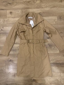 Neu mit Etikett Just Fabulous Damen-Trenchcoat wasserabweisend mit Gürtel braun Biege Größe XL - Bild 1 von 6