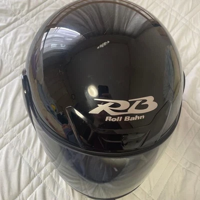 Roll Bahn YF-1C Full Face Motorcycle Helmet Black Yamaha XL Used - Image 1 of 4