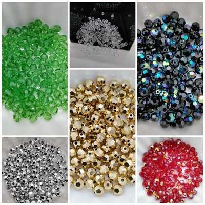 Preciosa MC Facettiert Round Beads 4mm Bastelperlen/Strassstein für Schmuck 25St - Bild 1 von 2