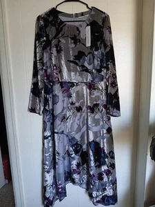 Soft Surroundings Annika Floral Burnout Velvet Midi Dress Sz Small New With Tags - Picture 1 of 15