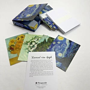 Van Gogh Keepsake Box 16 Notecards w/Envelopes Sunflowers Starry Night Cypresses - Picture 1 of 8
