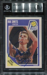 PACERS RIK SMITS signed autographed 1989 FLEER ROOKIE CARD RC BECKETT (BAS) - Picture 1 of 2