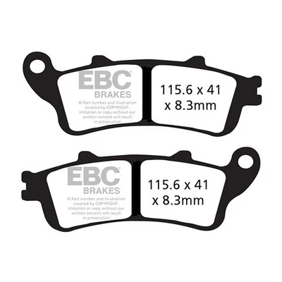 PASTIGLIE FRENO PER HONDA VFR 800 FI ANTERIORE EBC FA261V SEMISINTERIZZATA MOTO - Immagine 1 di 4