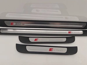 AUDI A6 C7 SLINE BLACK EDITION SALOON DOOR SILL TRIM SET 4G0853373K 2011 TO 2018 - Picture 1 of 8