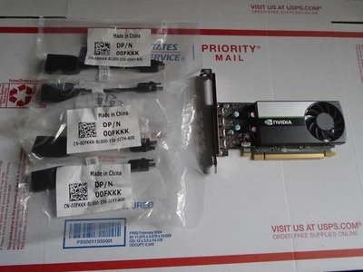 NVIDIA Quadro T1000 4GB GDDR6 4 Mini DP Full Height Graphics Card Dell DW8FN - Image 1 of 4