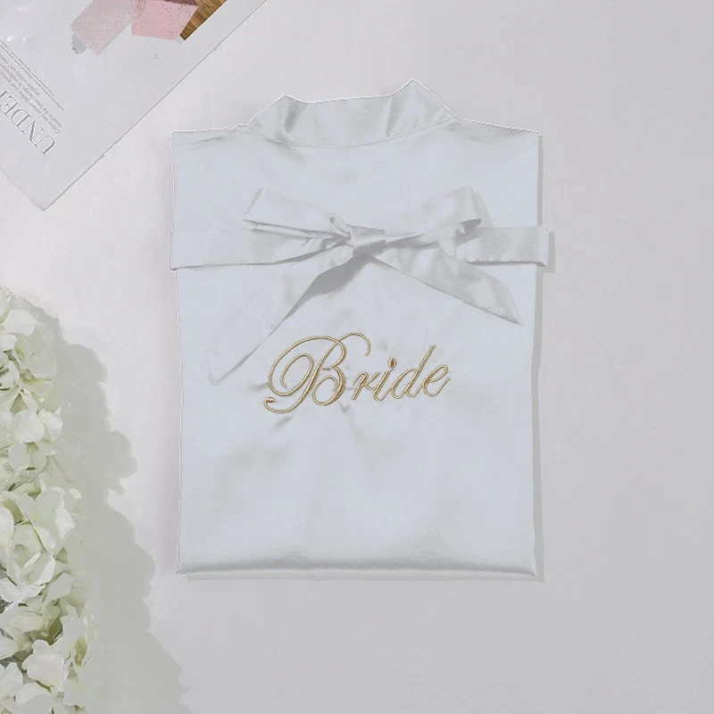 Bridal pajamas simulation silk nightgown (Multiple Colors) - Image 1 of 1