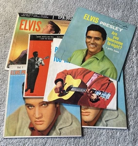 Elvis Presley 45 Rpm Sleeve Lot Of 6, Sleeves Only Free Shipping N - Picture 1 of 13