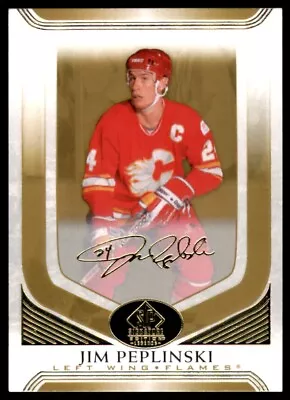2020-21 SP Signature Edition Legends Gold Foil #153 Jim Peplinski Calgary Flames - Image 1 of 2