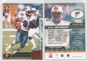 2000 Pacific Omega Copper Missing Serial Number JJ Johnson #74