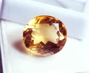 Zertifikat 8,55 ct ovale Form natürlicher Citrin loser Edelstein - Bild 1 von 6