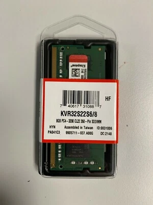 Kingston ValueRAM DDR4 module 8 GB SO-DIMM 260-pin 3200 MHz / KVR32S22S6/8 - Immagine 1 di 2