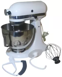KitchenAid Ultra Power 300w White Tilt Stand Mixer 4.5qt Bowl & 3x Attachments ✅ - Picture 1 of 15