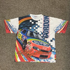 Chase Authentics Men’s Jeff Gordon AOP Shirt XL 90s 1998 Y2K Baggy Nutmeg NASCAR - Picture 1 of 5