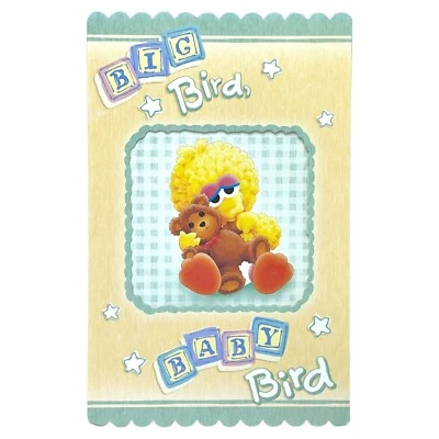 Большая птица первый день рождения карта для ребенка превращения 1 на американские поздравления + конверт - Изображение 1 из 4