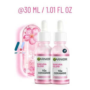 GARNIER Sakura Glow 10x Suero Reparador de Ceramida Barrera Hidratante Húmedo 2X 30 ml - Imagen 1 de 21