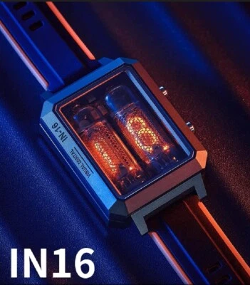 New CYBERPUNK Watch IN-16 Nixie Tube Watch Hour&Minute Display Wireless Charge - Image 1 of 4